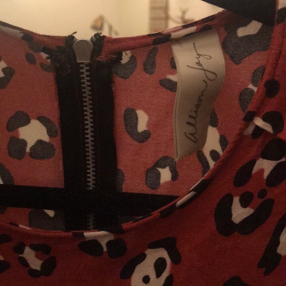 Orange and cheetah print shirt dress - Picture 5 of 5